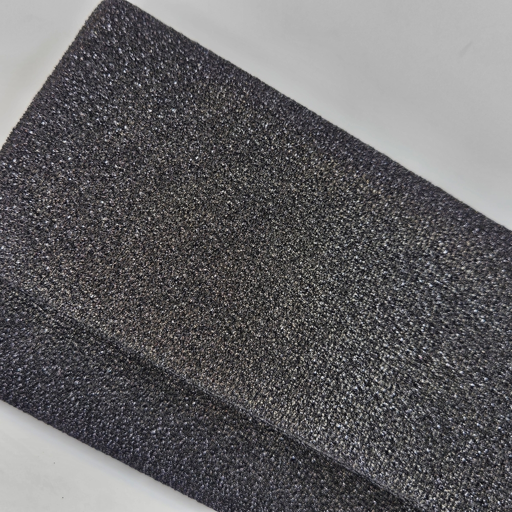 La Diva Black Glitter Evening Bag Formal Sequin Clutch Shimmery Elegant Purse - Picture 4 of 16